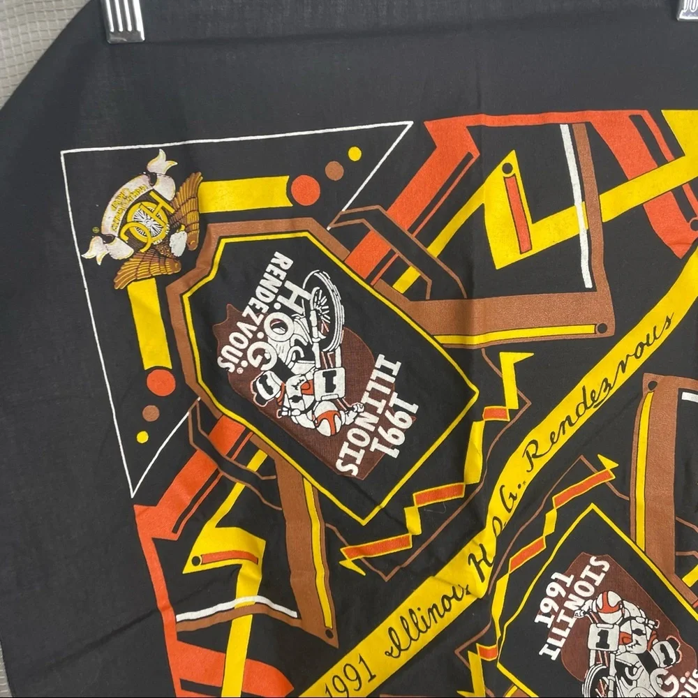 VINTAGE 1991 Motorcycle / Motocross BANDANA SCARF